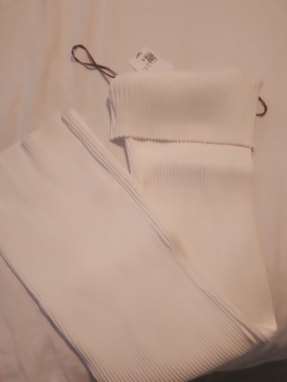 Forever 21 Cream/white Ribbed Dress